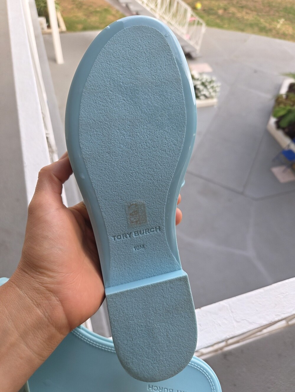 Tory Burch Women's Eleanor Jelly Slides Sandals Petunia - Picture 6 of 8